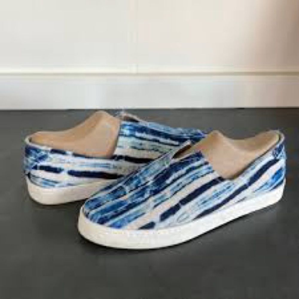 Franco Sarto Avant 2 Slip-on Sneakers- Blue and White